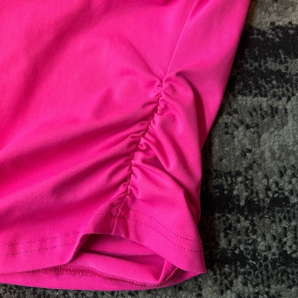 SHEIN Square Neck Capped Sleeve Top With Ruching On Sides - Picture 3 of 6